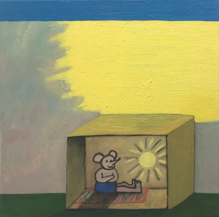 Cäcilia Falk o.T. Öl auf Leinwand 50 X 50 cm, St.Gabriel 2020 Freiraumgestaltung Johannes Fritsch kl